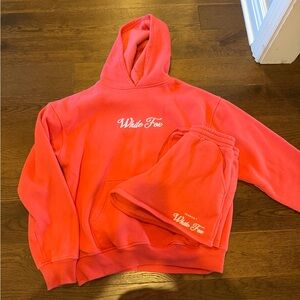 Kids Coral Hoodie and Shorts Set